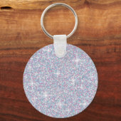 Witte ijsglitter sleutelhanger (Voorkant)