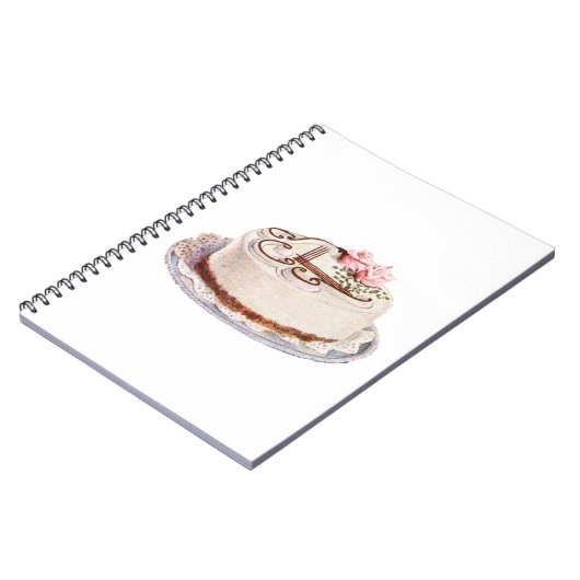 witte ijskap met roze roze roze Birthday Notitieboek (Linkerzijde)