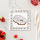Witte ijskoude donut papieren servetten (Insitu)