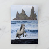 Witte IJslandse paardenpest Feestdagen Kaart (Binnen)