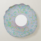 Witte ijsschotkussen rond kussen (Achterkant)