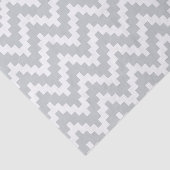 Witte Ikat Chevron op lichtgrijze achtergrond Tissuepapier (Detail)