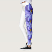 Witte Illinois Staatsbloem Blauwe Violet Leggings (Links)
