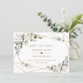Witte Imperiale Lelies Roze Gouden Bruiloft Save The Date