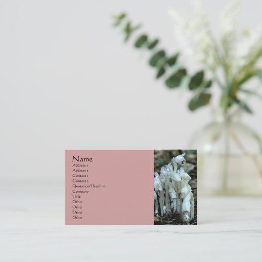 Witte Indiase Pijp Wildbloemen Visitekaartje (Staand voorkant)