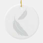 Witte Indische ringnek Parrot Keramisch Ornament (Achterkant)