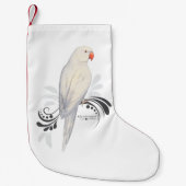 Witte Indische ringnek Parrot Kleine Kerstsok (Voorkant)