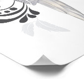 Witte Indische ringnek Parrot Poster (Hoek)