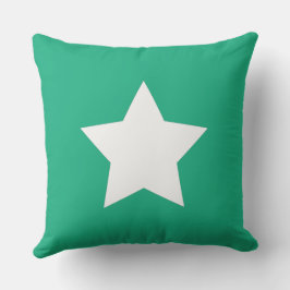 Witte initialen trendy levendige zomer decoratie buitenkussen