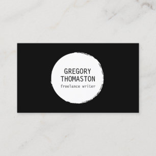 Witte inkt Blot Circle Logo Visitekaartje