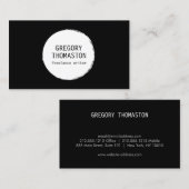 Witte inkt Blot Circle Logo Visitekaartje (Voorkant / Achterkant)