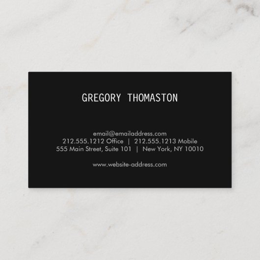 Witte inkt Blot Circle Logo Visitekaartje (Achterkant)