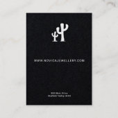 Witte inkt op kraft cactus die Kaart voor beeldsch Visitekaartje (Achterkant)