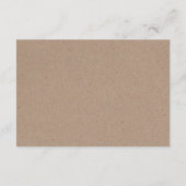 Witte inkt op kraftkarton bloemenhuwelijk informatiekaartje (Achterkant)