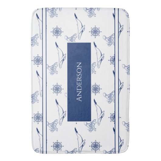 Witte inktvis badmat (Voorkant Verticaal)