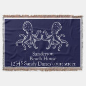 Witte inktvis (blauwe zee-kust) deken (Voorkant)