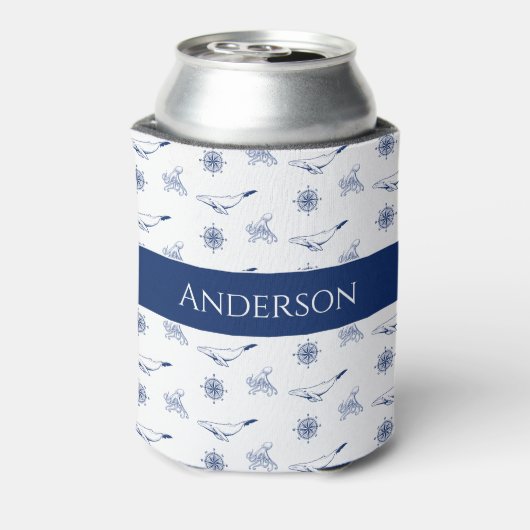 Witte inktvis blikjeskoeler (Blikje Achterkant)