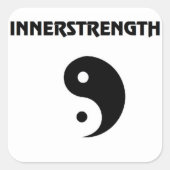 Witte INNERSTRENGTH stikker Vierkante Sticker (Voorkant)