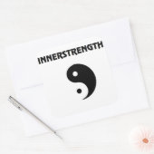 Witte INNERSTRENGTH stikker Vierkante Sticker (Envelop)