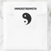 Witte INNERSTRENGTH stikker Vierkante Sticker (Tas)
