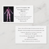 Witte internist DR Menselijk Lichaam Interne Genee Visitekaartje (Voorkant / Achterkant)