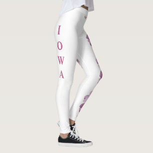 Witte Iowa State Flower Wilde Roos Leggings