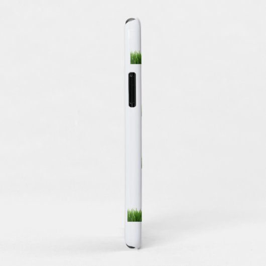 Witte iPhone Case met Green Grass Patch – Natuur (Achterkant/rechts)