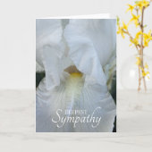 Witte Iris Bloem Bloemrijke Rouwkaart Kaart (Gele Bloem)