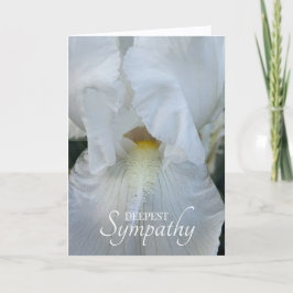 Witte Iris Bloem Bloemrijke Rouwkaart Kaart