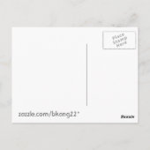 witte iris briefkaart (Achterkant)