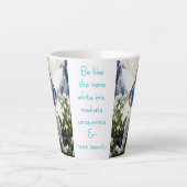 Witte Iris Fee Latte Mok (Voorkant)