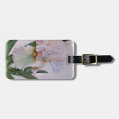 WITTE IRIS GEÏNVLOED BAGAGELABEL (Voorkant horizontaal)