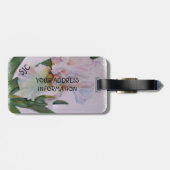 WITTE IRIS GEÏNVLOED BAGAGELABEL (Achterkant horizontaal)