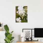 Witte iris irissen bloementuin Poster (Thuiskantoor)