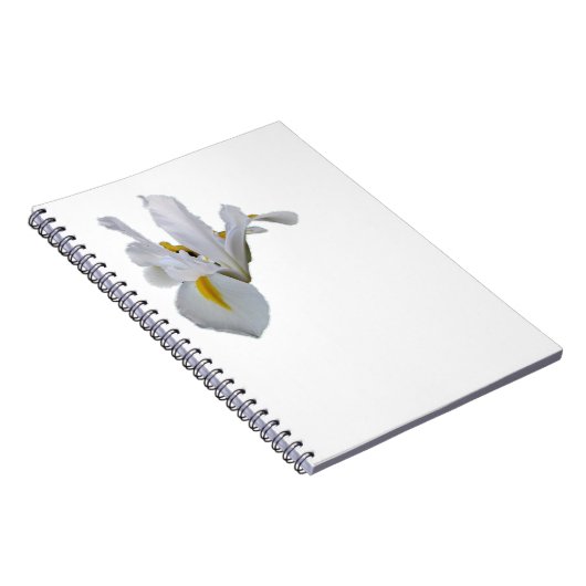 Witte Iris met geel centrum Notitieboek (Rechterzijde)