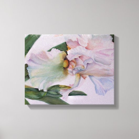 WITTE IRIS-STROOM GEWRAPPEERD CANVAS AFDRUK (Voorkant)