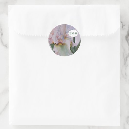 WITTE IRIS WATERVERF BLOEM STICKERS (Tas)