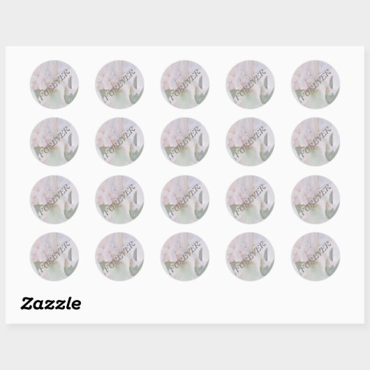 WITTE IRIS WEDDING STICKERS (Vel)