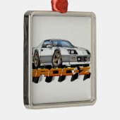 Witte IROC Z Metalen Ornament (Rechts)