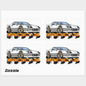 Witte IROC Z Rechthoekige Sticker (Vel)