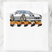 Witte IROC Z Rechthoekige Sticker (Tas)