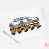 Witte IROC Z Rechthoekige Sticker (Envelop)