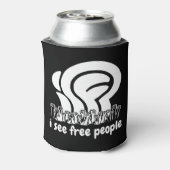 witte isfp Ik zie Vrije Mensen Vrijheid Verhoogde Blikjeskoeler (Blikje Achterkant)