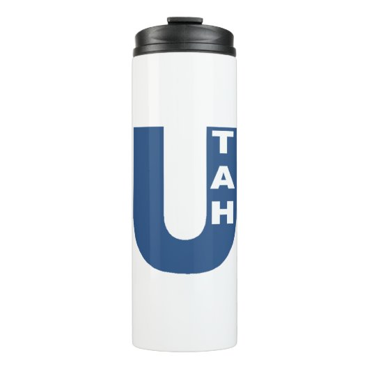 Witte isothermische fles UTAH (Voorkant)