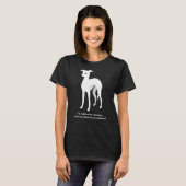 Witte Italiaanse Greyhoundtekst T-shirt (Voorkant volledig)