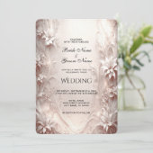 Witte Ivoor Bloemen Huwelijksuitnodiging Kaart (Staand voorkant)