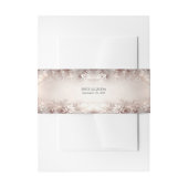 Witte Ivoor Bloemen Uitnodiging Buik Band Uitnodigingen Wikkel (Voorkant Voorbeeld)