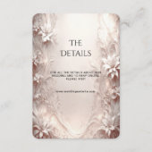 Witte ivoor bloemendetail behuizing Kaart (Voorkant)