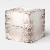 Witte ivoor bloemengunstig doos bedankdoosjes (Voorkant Zijde)