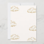 Witte Ivoor Cloud Nine Baby Shower Feestje Kaart (Achterkant)